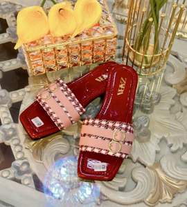 Sandal Selop Zara Flat 2 Sabuk Polos Glossy Sandal Wanita Terbaru Kode SMU14