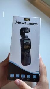 POVCAN HJD-05 4K Action Camera 330° Face Tracking Gimbal Stabilizer 75MP Pixels WiFi Function Pocket Gimbal Camera for Vlog