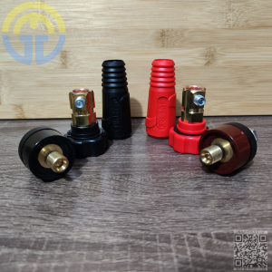 High Performance Welding Cable Connector Threaded Plug and Socket Set DKJ 35-50 350A