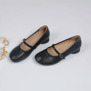Breathable Chunky Heel Round Toe Mary Jane Sandals