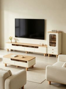 HETU | Soft Toned Tall TV Cabinet 2026 New Version Luxurious Feel