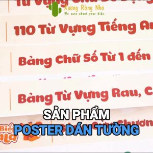 Poster Dán Tường Chữ Cái Tiếng Anh Tiếng Việt Bảng Cửu Chương Và Nhiều Chủ Đề Đa Dạng Cho Bé Học Tập Xương Rồng Nhỏ