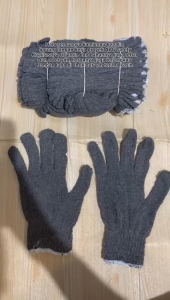 Sarung Tangan Kerja Proyek Abu Abu isi 1 pcs Safety Industri tukang bangunan Kain Rajut Benang Murah
