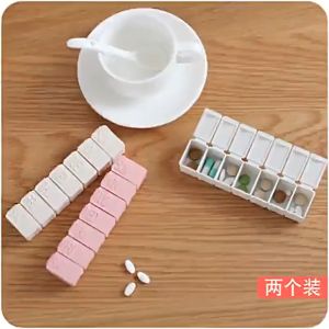 Pil box 7 sekat Kotak tempat obat pil vitamin 7 day ada tulisan senin sampai minggu