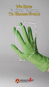 Health1st Premium Nitrile 6.2g Disposable Glove Apple Green Powder Free 240mm