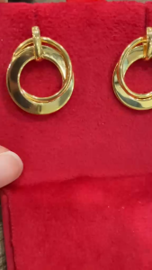 Poh Heng Jewellery 22K Orbit Earrings in Yellow Gold[Price By Weight]