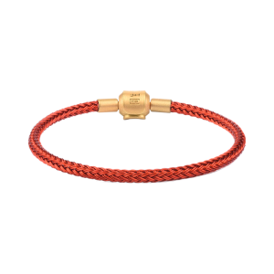 Waterproof Woven Steel Wire Rope Bracelet for Women Sweet Style Hard Gold Passable Titanium Steel Beads Lucky Charm Bracelet