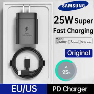 Samsung | Samsung 25W Charger PD Type C Adapter EU Super Fast Charge Samsung Galaxy S25 S24 S23 S22 Ultra Z Flip Fold 5 6 Power Cargador