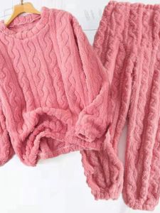 กางเกงลำลองผ้าขนแกะทรงหลวมสำหรับใส่ไปเที่ยวกลางแจ้งในฤดูหนาว กางเกงขายาวทรงหลวมสำหรับใส่ลำลองสำหรับผู้หญิง