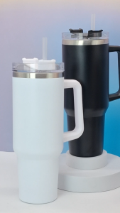 VSPH Large Tumbler Travel Mug Straw Covers Cup w/Lid Insulated Quencher Stainless Steel Bottle 40oz