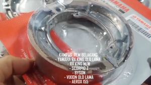 Kampas Rem Belakang YGP 5BP-F530K-20 Presisi Untuk Motor Yamaha RX KingBysonVixion OldAerox 155Scorpio Z