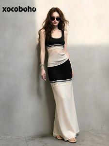 xocoboho | Stylish Casual Black and White Spliced Set