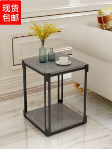 Creative Stone Plate Corner Table Living Room Water Barrel Stand Minimalist Nordic Small Square Table Bedside Table Sofa Side Table Small Coffee Table