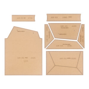 QJH | 1Set DIY Kraft Paper Mold Stencil Brown Paper Material Leather Craft Pattern Template for Hand Making Leather Messenger Bags