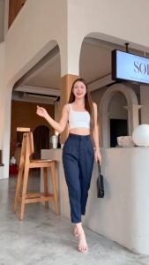 🔥กางเกงทรงบอย ผ้าซาร่า ซิปหน้า ทรงสวย ใส่ทำงาน ใส่เที่ยว ผ้าดี ตรงปก