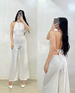 Deanna Crisscross back Jumpsuit free size fits up to medium