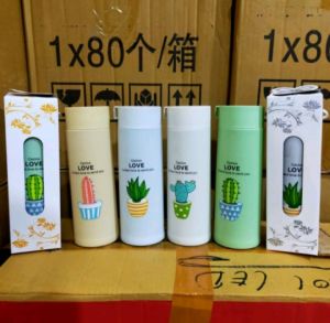 VANIA SOUVENIR..BOTOL TUMBLER KAKTUS + BOK SOUVENIR  minimal pemesanan 80 pcs  HARGA TERCANTUM SUDAH 80 PCS DENGAN BOX NYA