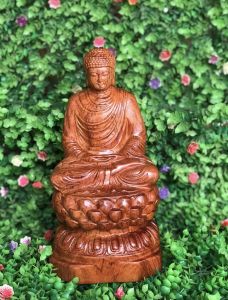 Tượng Phật Thích ca mâu ni phong thủy gỗ hương kt :30/14/13