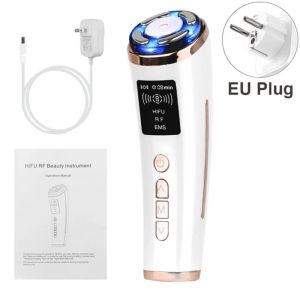 NEW Ultrasound High Frequency Face Skin Lifting Rejuvenation Red/Blue Light Theory EMS Firming Facial Tightening Massager Device