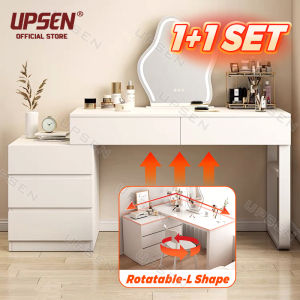 UPSEN Simple Modern Desk Computer Desk Study Desk With Drawer Storage