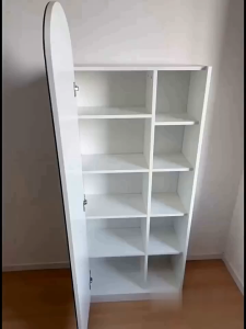 Modern Floor-Standing Full-Length Dressing Mirror Hidden Multi-Layer Storage Cabinet Household Organizer For Bedroom