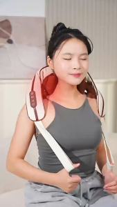 Wireless 8D Massage Shoulder Neck Massager Kneading Trapezius Hot Compress Massage Back Posture Corrector