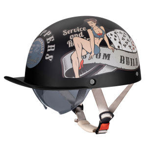 ANDIYA | Retro Helmet for Men with Windshield