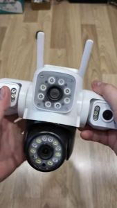 Yoosee Cctv Camera 6MP 3 Lens 3 Screens Outdoor Waterproof IP66 Connect Cellphone CCTV With Audio And Speaker Wireless Wifi Connect 360 Home IP Security Cameras HD 1080P Night Vision With Alarm Sensor Smart Camera CCTV With Voice