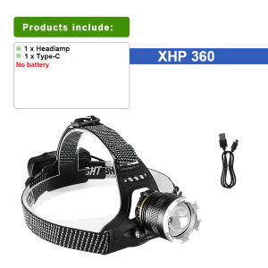 High Powerful LED Headlamps Super Bright Rechargeable Headlights Long Range 6000M Head Flashlight Fishing Head Torch