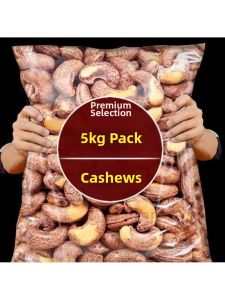 Salt Roasted Jumbo Raw Cashews with Purple Skin