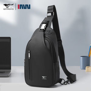 Septwolves Mens Crossbody Bag Fashionable Outdoor Running Waist Bag Multifunctional Small Bag Korean Style Waterproof