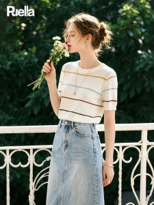 puella | Áo Thun Len Sọc Ngọt Phù Hợp Mùa Hè
