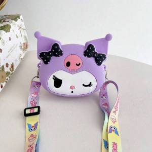 Sanrio | Kuromi Coin Purse Cartoon Silicone Bag Accessory Bag Travel Carrying Bag