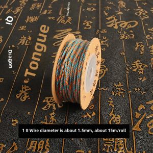 Hand Twisted Cotton Thread Tibetan Style DIY Buddhist Star Moon Diamond Beads String Colorful Woven Bracelet Tassel Rope