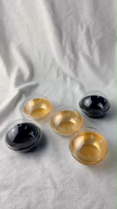 DEDEE(50ชิ้น)ถ้วยขนมโมจิ ถ้วยไดฟูกุ กล่องขนมโดมจิ๋ว กล่องเบเกอรี่ฐานทอง/ฐานดำ