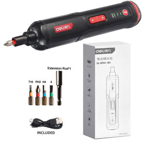 deli | Deli 4V Cordless Electric Screwdriver Set 5N.m Max Torque Power Drill Tools for Home DIY Furniture Assembly Repair Kit