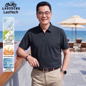 LAOYECHE | Summer Short Sleeve Leisure Polo Shirt For Elderly Men