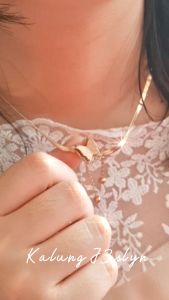 Lovelybutik - Kalung Set Titanium Anti Karat & J3slyn Kalung Rantai Liontin Wanita