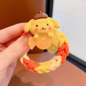Clow M Braided Hair Rope Kids Color Cartoon Hair Band Little Girl Tie High Ponytail Bun Rubber Band Hair Accessories