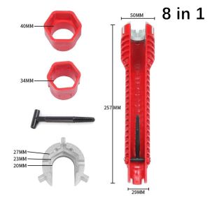 【AN】14-in-1 Multi-Function Sink & Faucet Repair Wrench - Durable ABS Anti-Slip Long Handle For Kitchen & Bathroom Plumbing