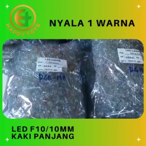 Lampu LED 10MM Kepala Bulat Bening Dengan Cahaya Hijau Zamrud Super Terang Kualitas Terbaik