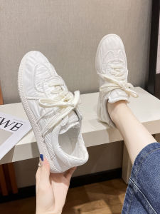Womens Casual Flat Low-Top Sneakers Spring Thin Cloud Head round Toe Versatile Flat Bottom Lace-Up Sports Single Shoes