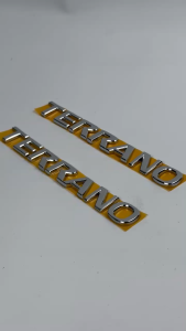 Emblem Bagasi Tulisan TERRANO Original NISSAN Chrome