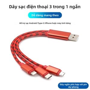 LZ | Dây Cáp Sạc Đa Năng 3-trong-1 20cm