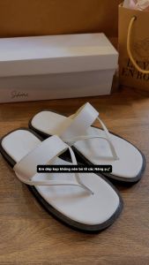 Dép lê nữ kiểu kẹp ngón kết hợp quai ngang đế bánh mì cao 2PH êm chân (Chân gầy lùi size)