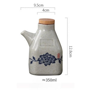 Sauce Ceramic Japanese Vinegar Dispenser Ceramic Soy Sauce Dispenser Cooking Oil Mini Olive Oil and Vinegar Dispenser Bottle
