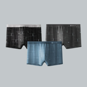 HLA | Mens Pure Cotton Boxer Briefs Large Size Autumn Winter New Style Four Corner Underwear Antibacterial Flat Angle Briefs