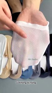 Tất tàng hình nam Mr.Socks có mặt lưới thoáng khí chất liệu cotton cao cấp hút ẩm êm chân HAILUOI-PO-3019