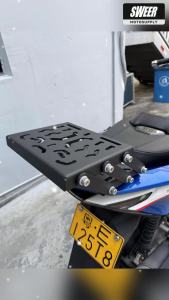 SWEER | Motorcycle Carbon Steel Multifunctional Rear Rack Suitable For Honda PCX 160 2021-2025 Foldable Expandable Luggage Rack