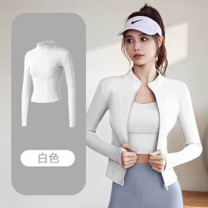 Áo Tập Yoga Tay Dài Ôm Vừa Vặn Cho Nữ Mùa Xuân Chạy Bộ Buổi Sáng Tập Luyện Nhanh Khô Áo Khoác Thể Thao